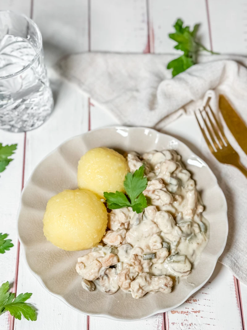 Veganes Boeuf Stroganoff